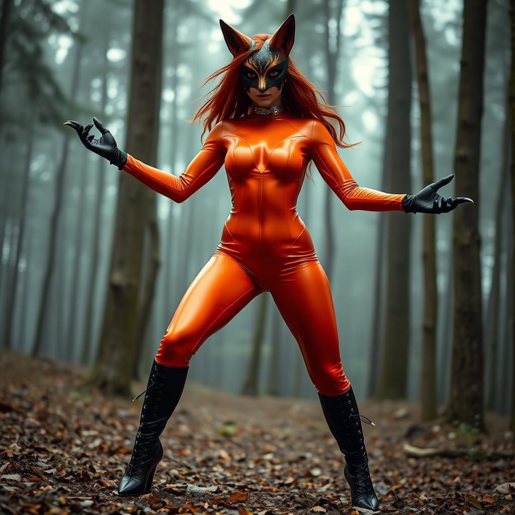 Empowered Goddess in Alpes Forest: A Surrealist Vision