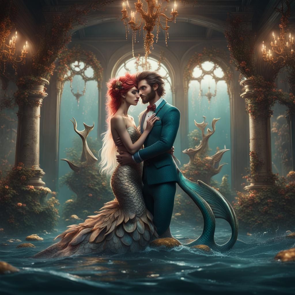 Mermaid and Merman Wedding: Fantasy Concept Art