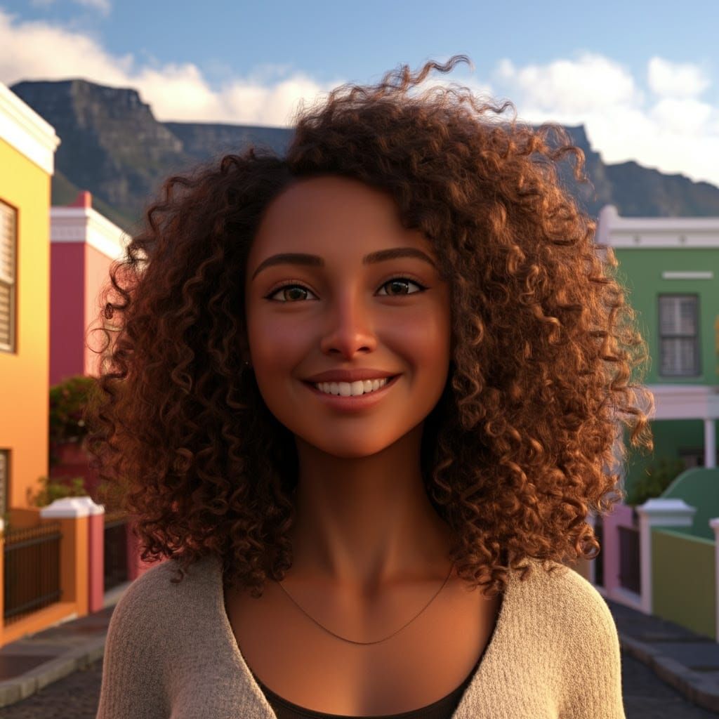 Confident Cape Town Beauty in Vibrant Realism
