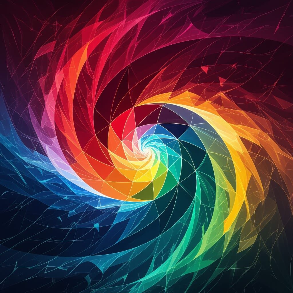 Cosmic Chaos: Abstract Energy Vortex in Digital Expressionis...