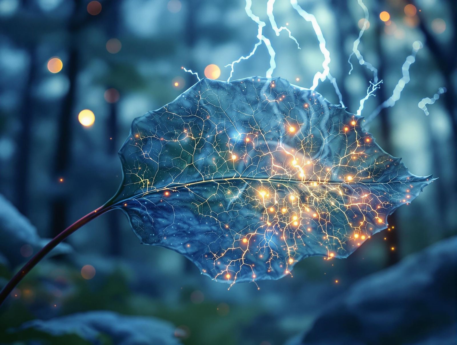 Serene Twilight Forest Captured in Translucent Watercolor