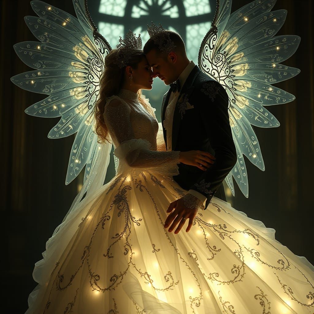 Ethereal Lovers in Edwardian Avant Garde Style