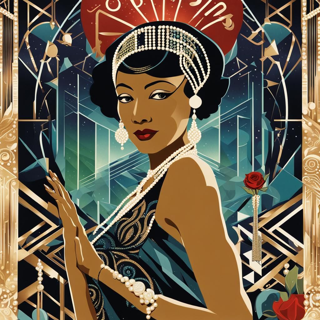 Josephine Baker Art Deco Movie Poster