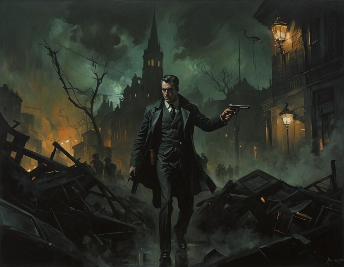 Noir Night: Secrets and Danger Painting