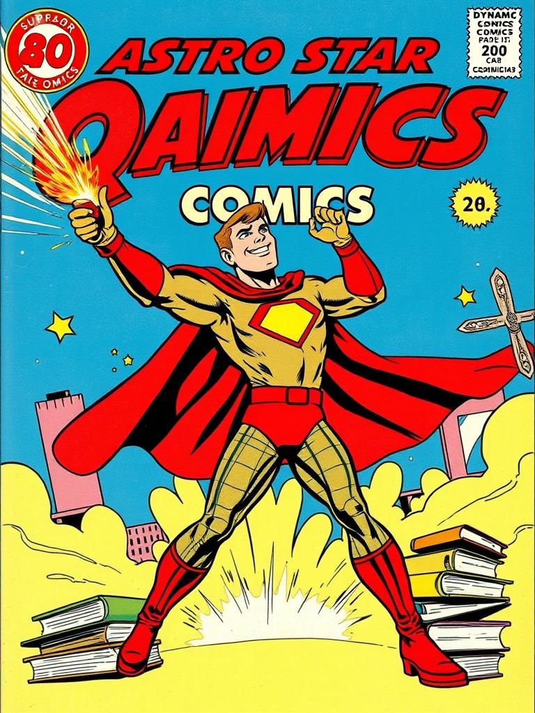 Superhero House Painter Burns Books: 1960s Comic Style