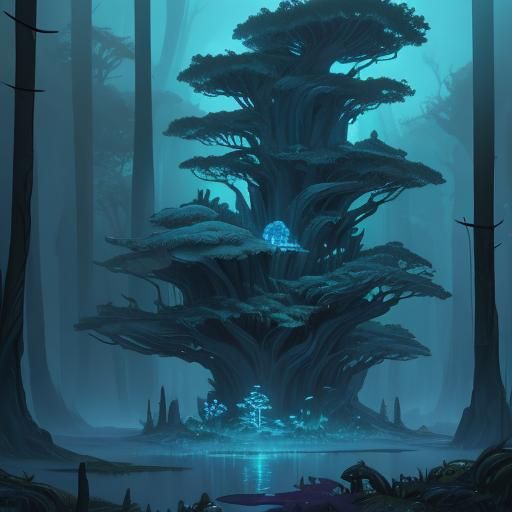 Mystical Forest Belekok Samiun in Fantasy Concept Art