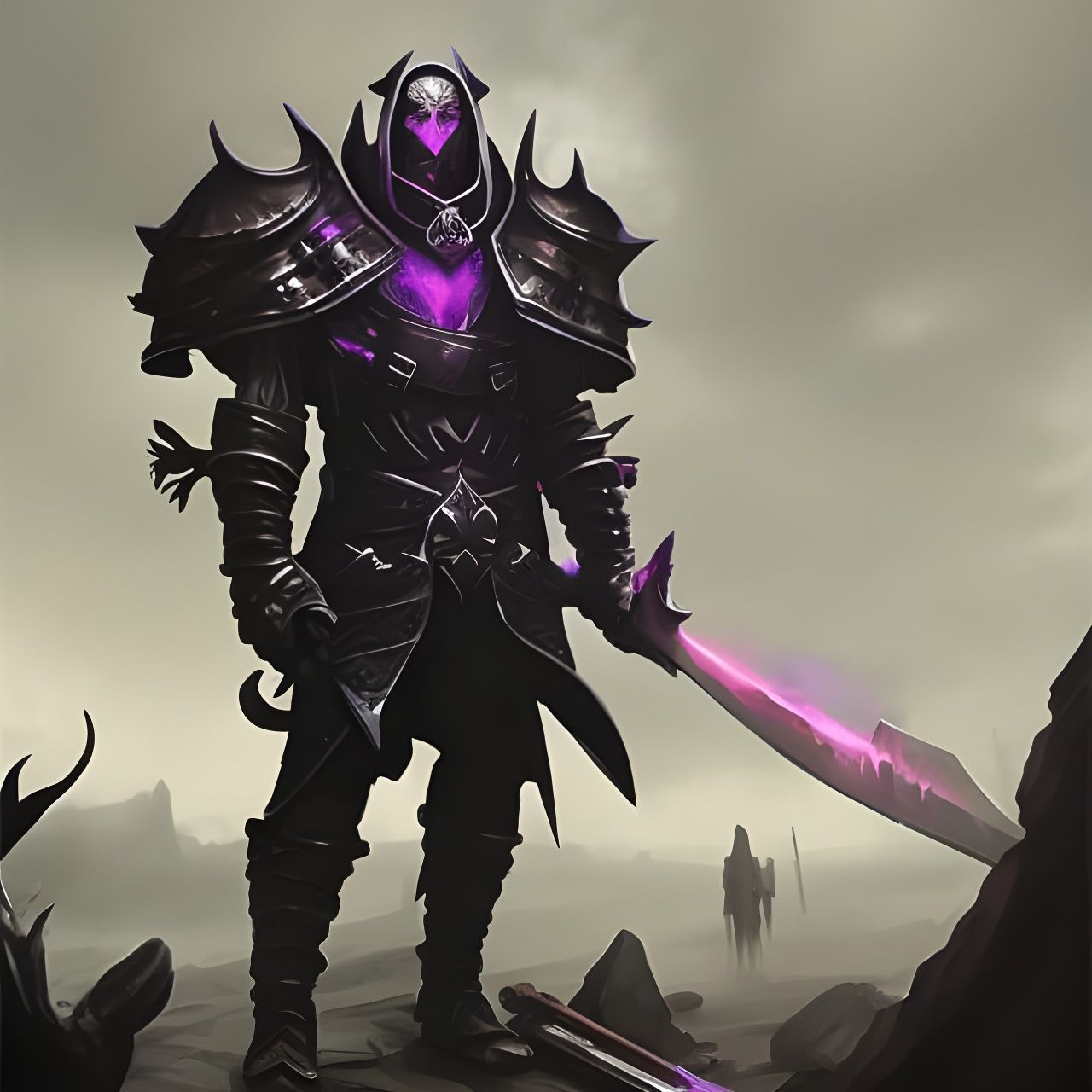 Armored Purple Wolf Lord at World's End