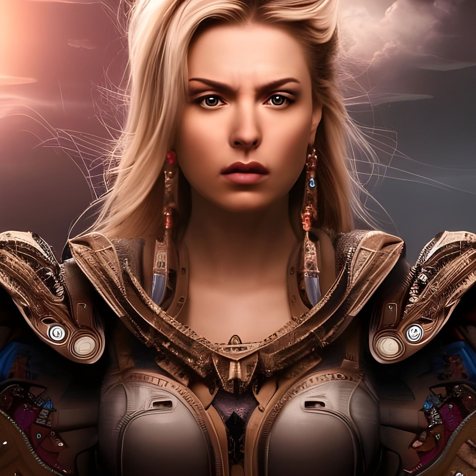 Big Bang Universe Woman: Epic Digital Matte Painting