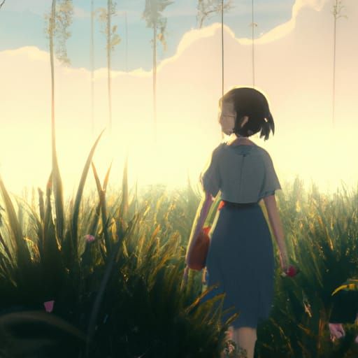 Anime Girl in Studio Ghibli Style