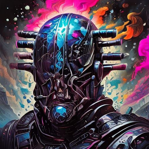 <lora:Blacklight:1.0> <lora:Comic book character:1.0> Sinister gangster played by Humphrey Bogart