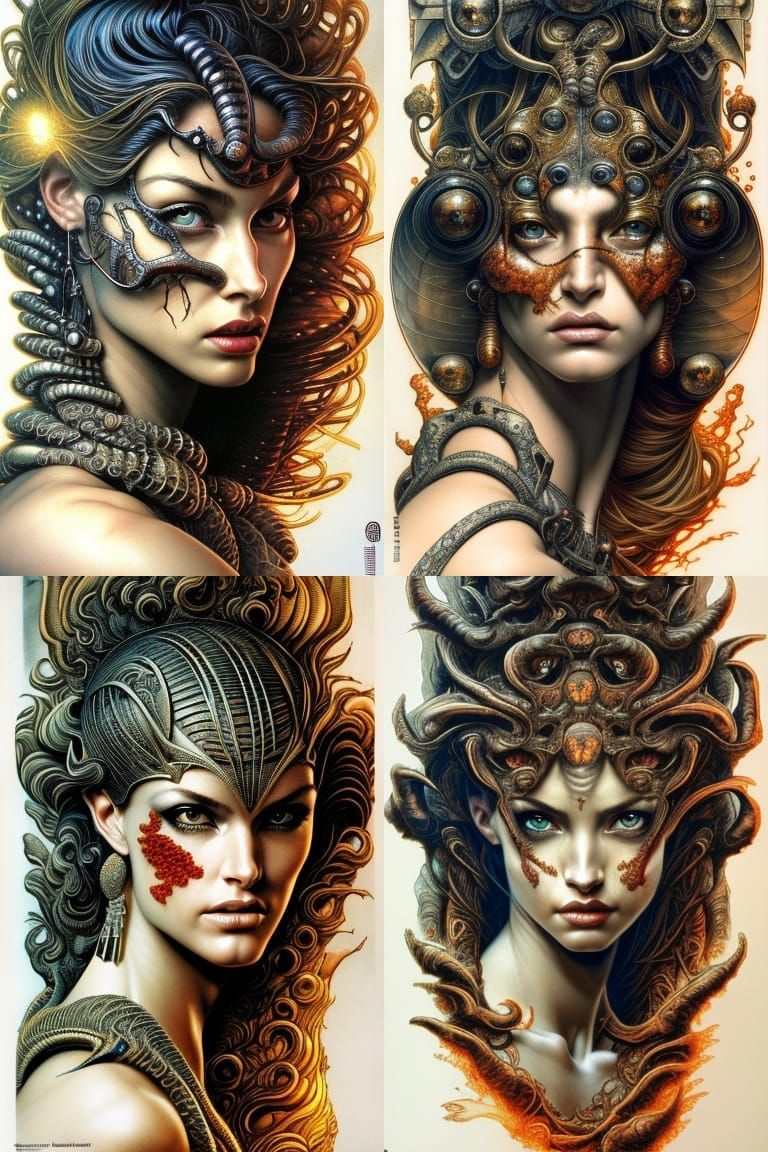 Lava Goddess Portrait: Hyperdetailed Magical Masterpiece