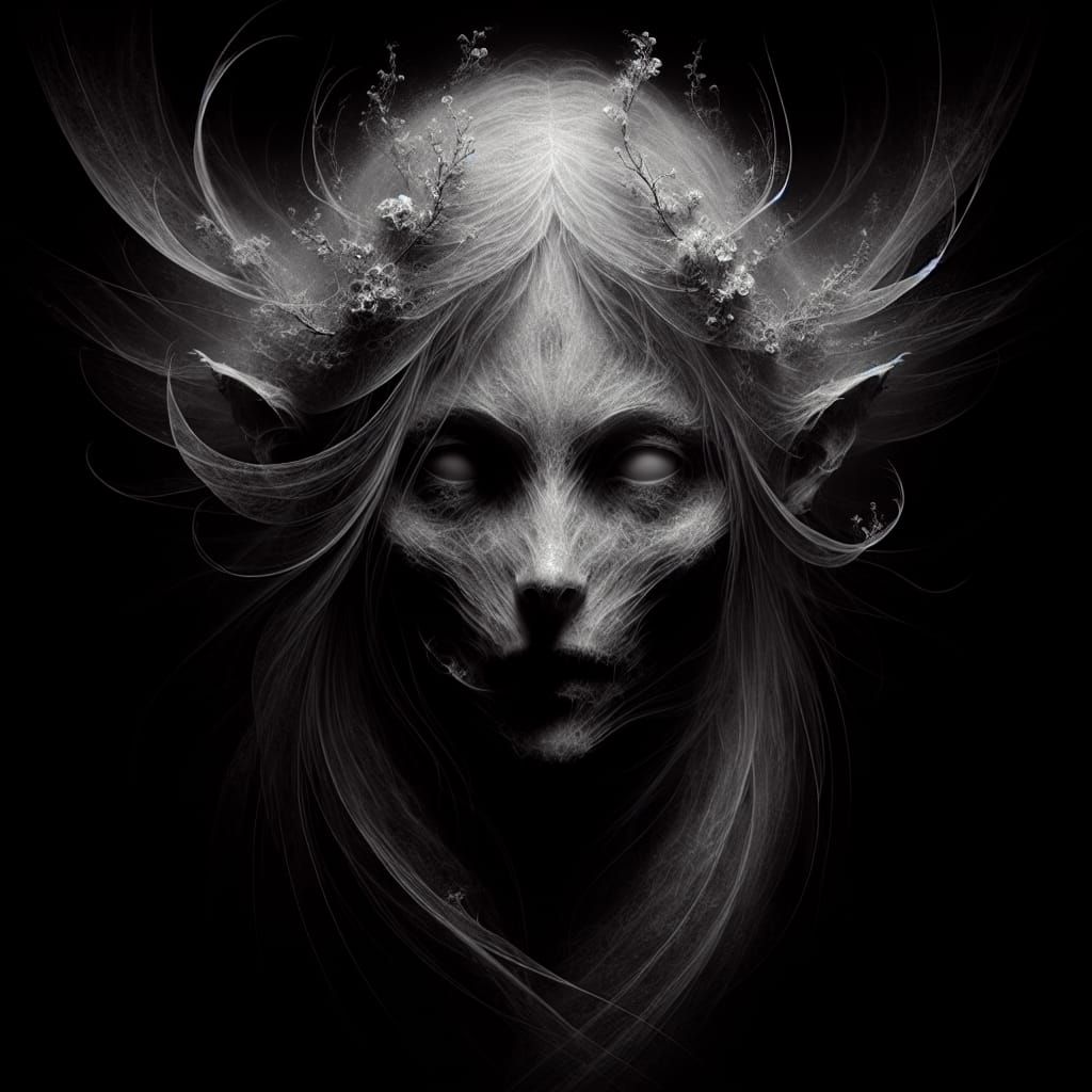 Ethereal Ghost Fairy Portrait in Hyperrealistic Style