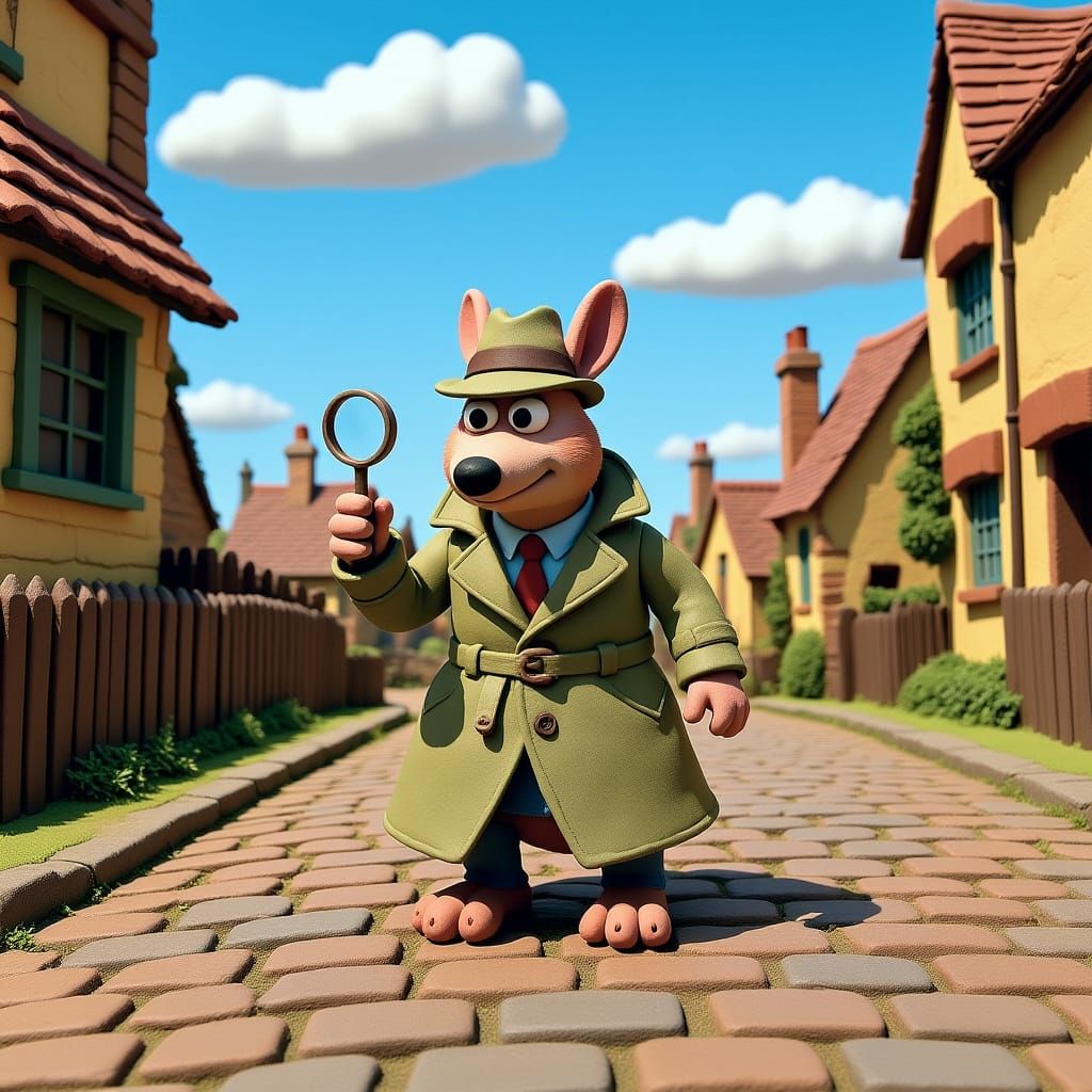 Claymation Character in Nick Park Style