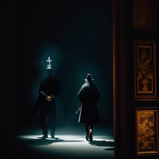 Enigmatic Shadow Detective: A Hyperdetailed Masterpiece
