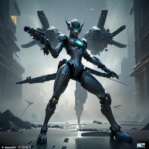 Nintendo Switch Girl in Cyberpunk Anime Style