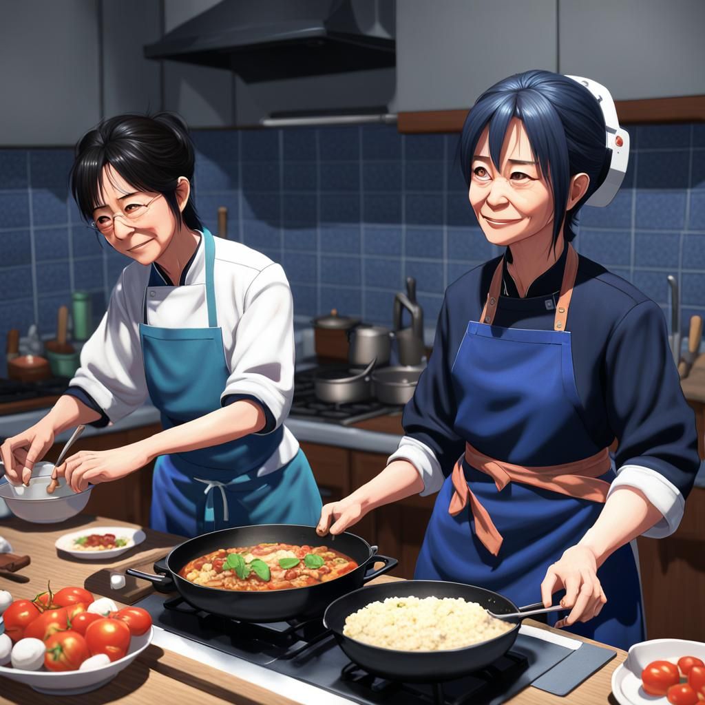 Anime Style Cooking Lesson in 3D