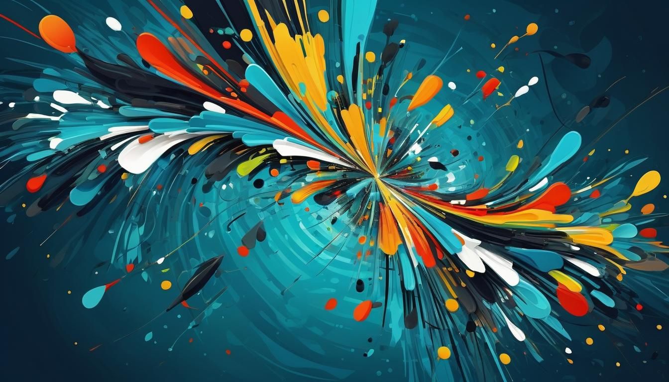 Dynamic Abstract Art: Creative Composition