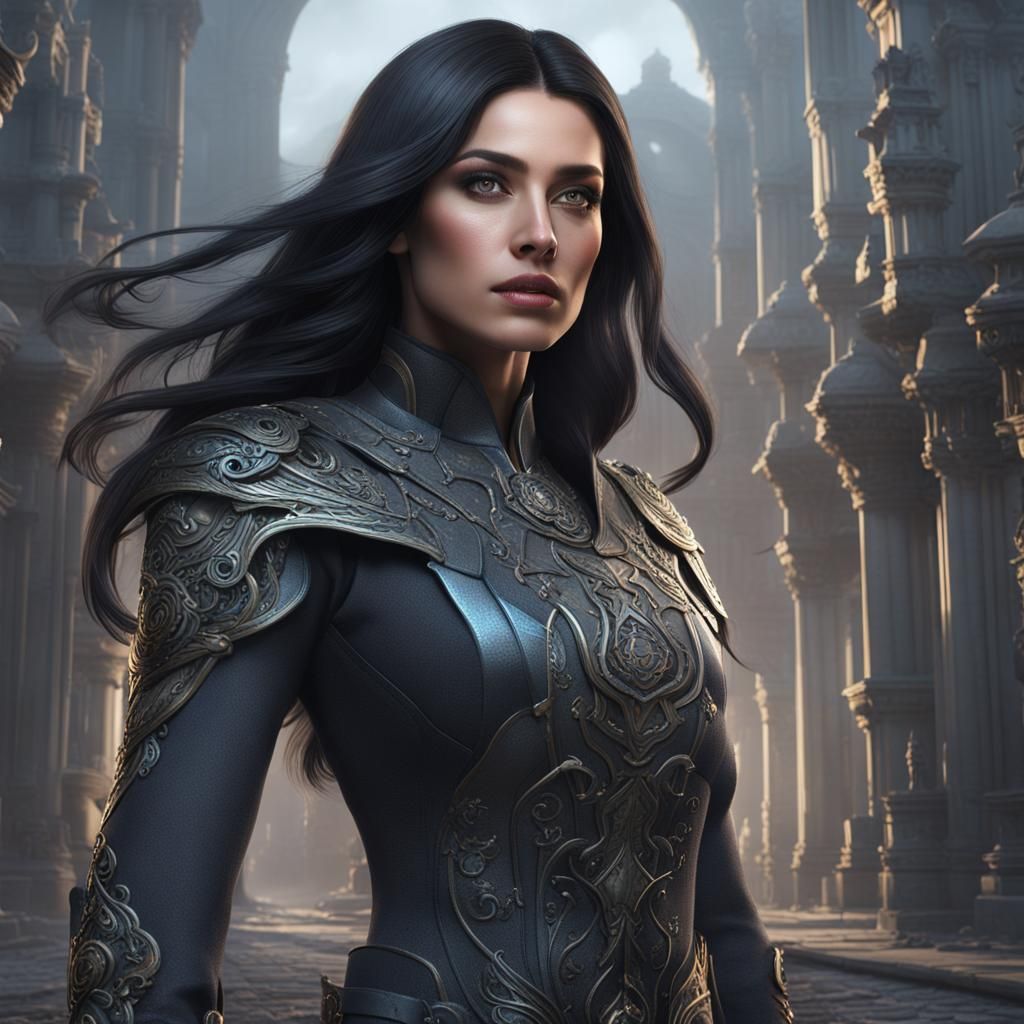 Modern Graphic Designer in Detailed Matte Painting