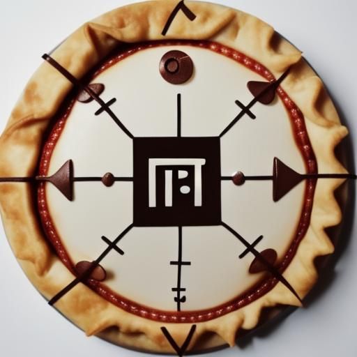 Pi pie, highly detailed, (pi symbol:3.2)