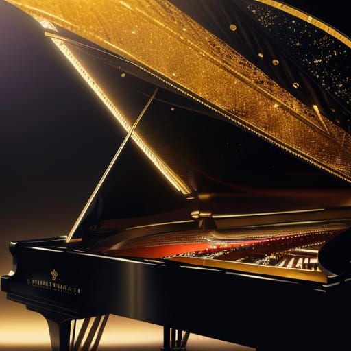 Cosmic Pianist: A Stardust Symphony in Space