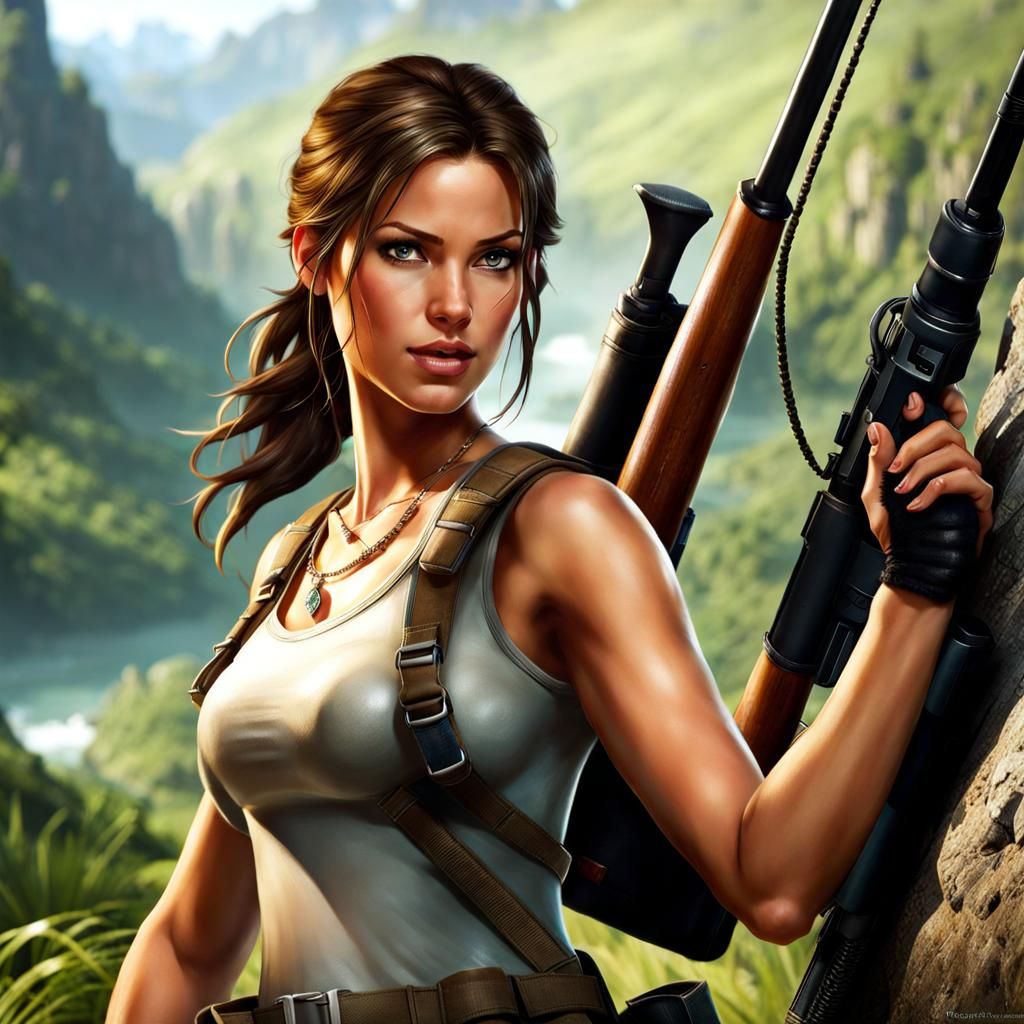 Photorealistic Lara Croft on Epic Adventure