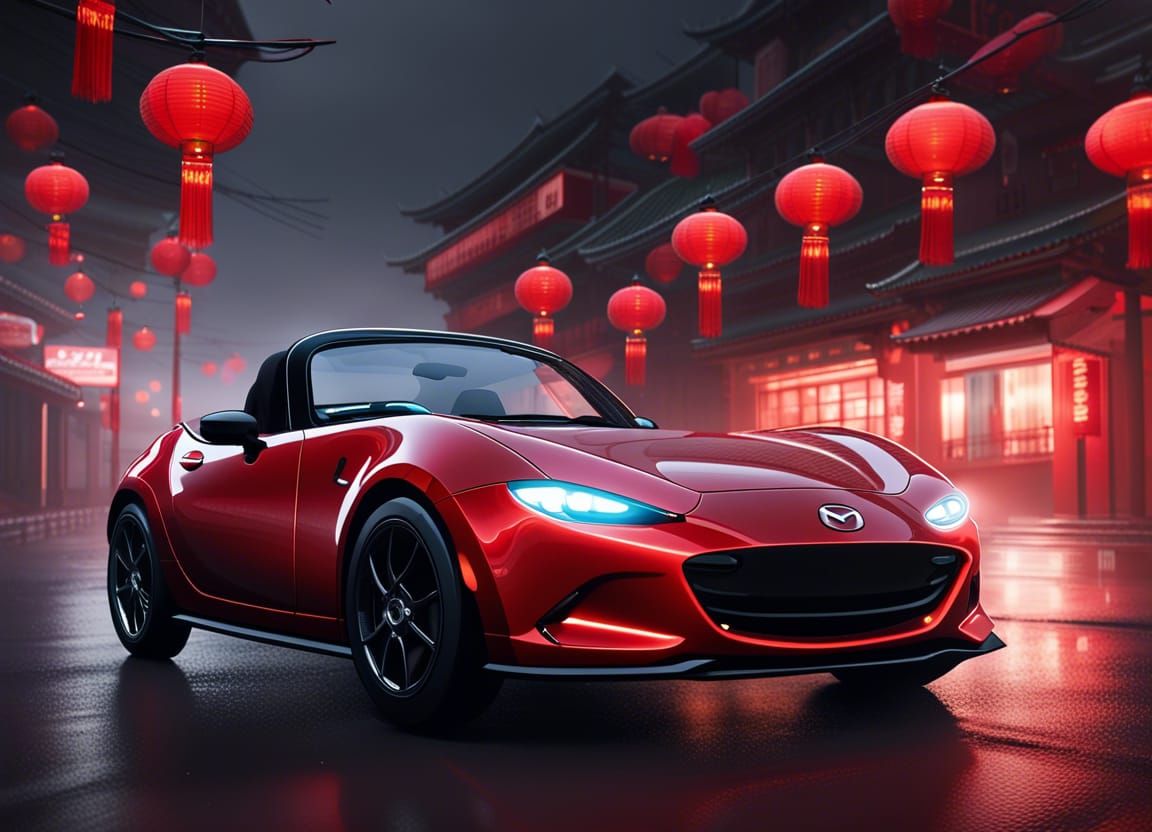 Mazda Miata Vision at Night