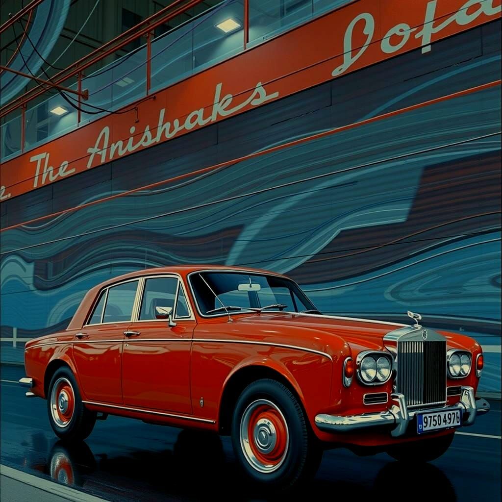 Vibrant Red Abstract Swirls and Twists