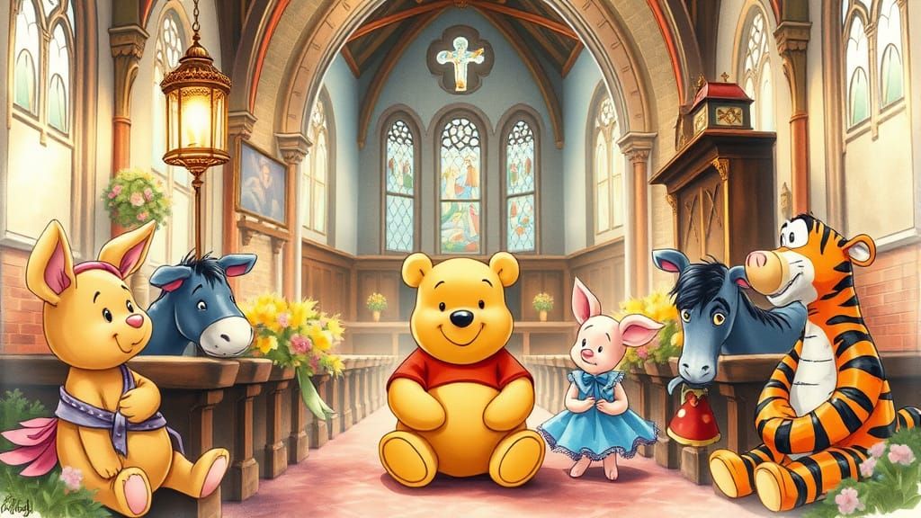 Victorian-Era Winnie the Pooh's Joyful Christening Celebrati...
