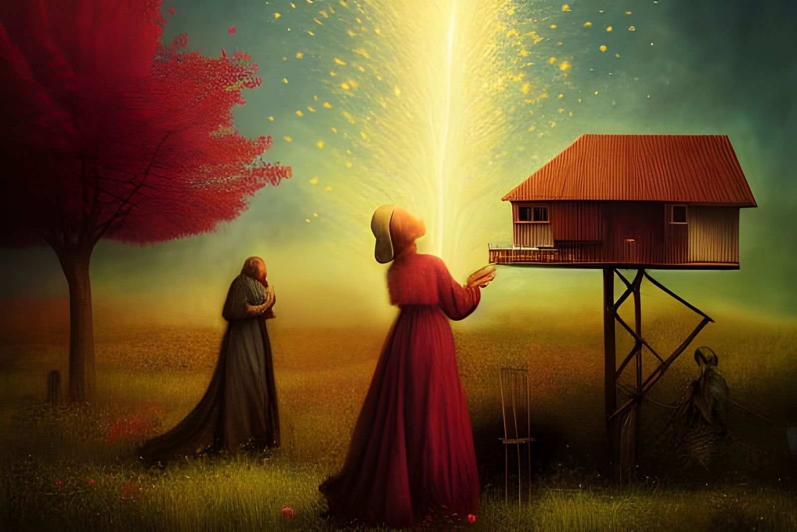 Amish Paradise in a Surreal Style