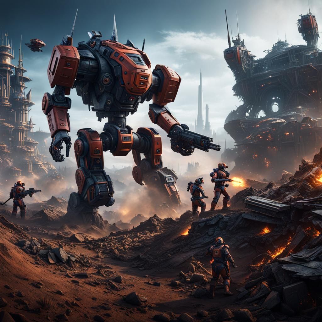 Robots vs Humans: War for Survival in Matte Painting