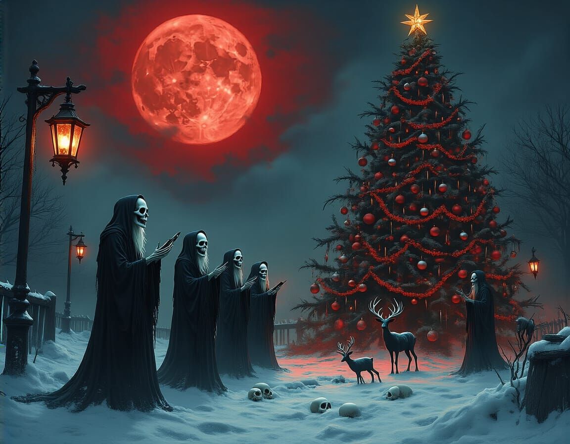 Undead Carolers Haunt Christmas Halloween Fusion
