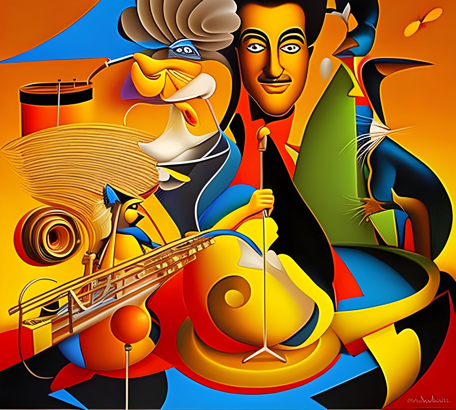 Hyperdetailed Abstract Folk Art with Magical Light