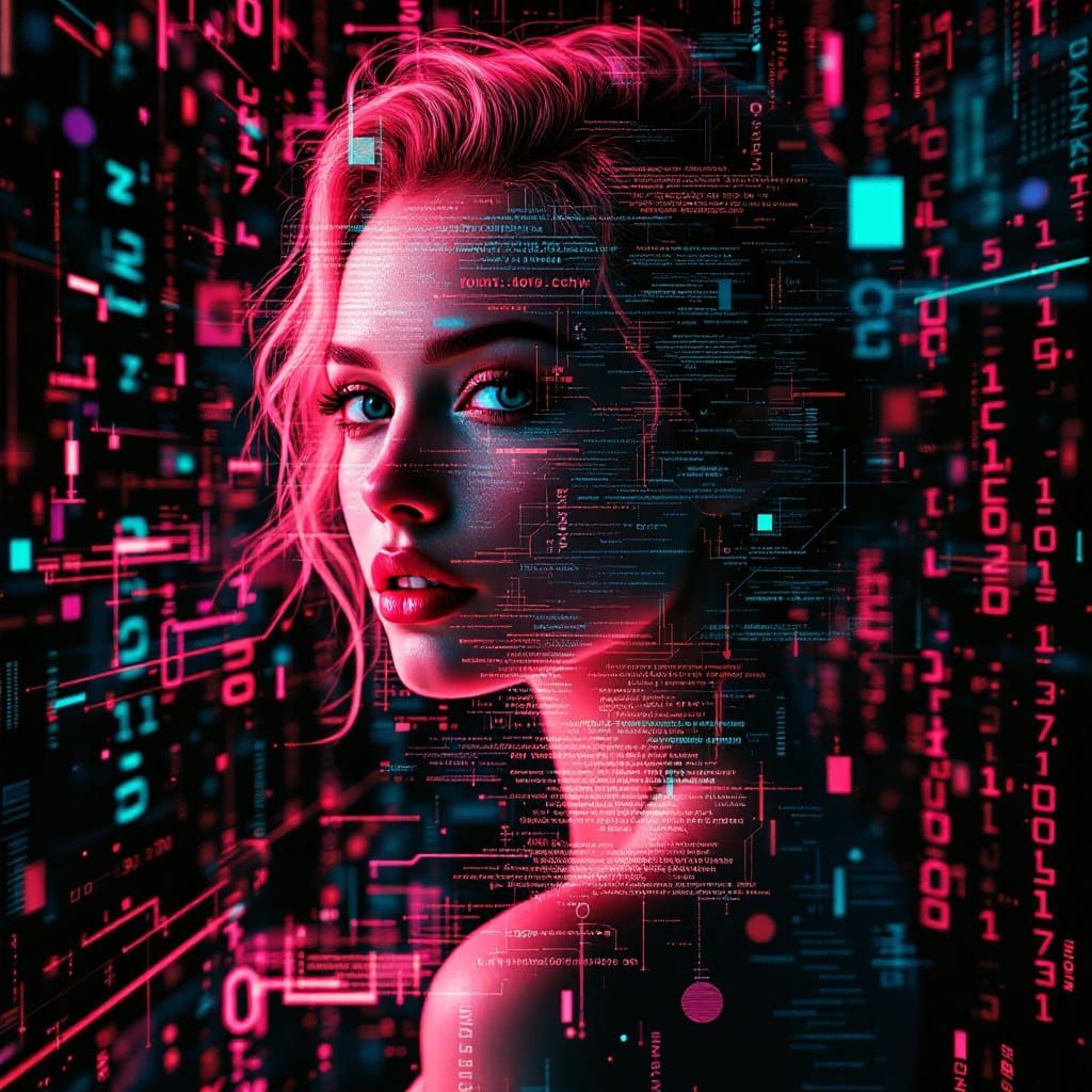 Glitch Fractal: Digital Artifacts Overlay Reality