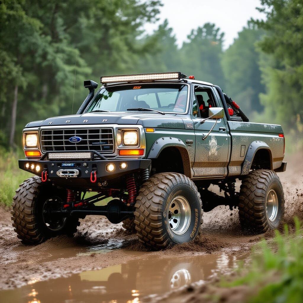1979 Ford F350 Monster Truck in Mud Bog