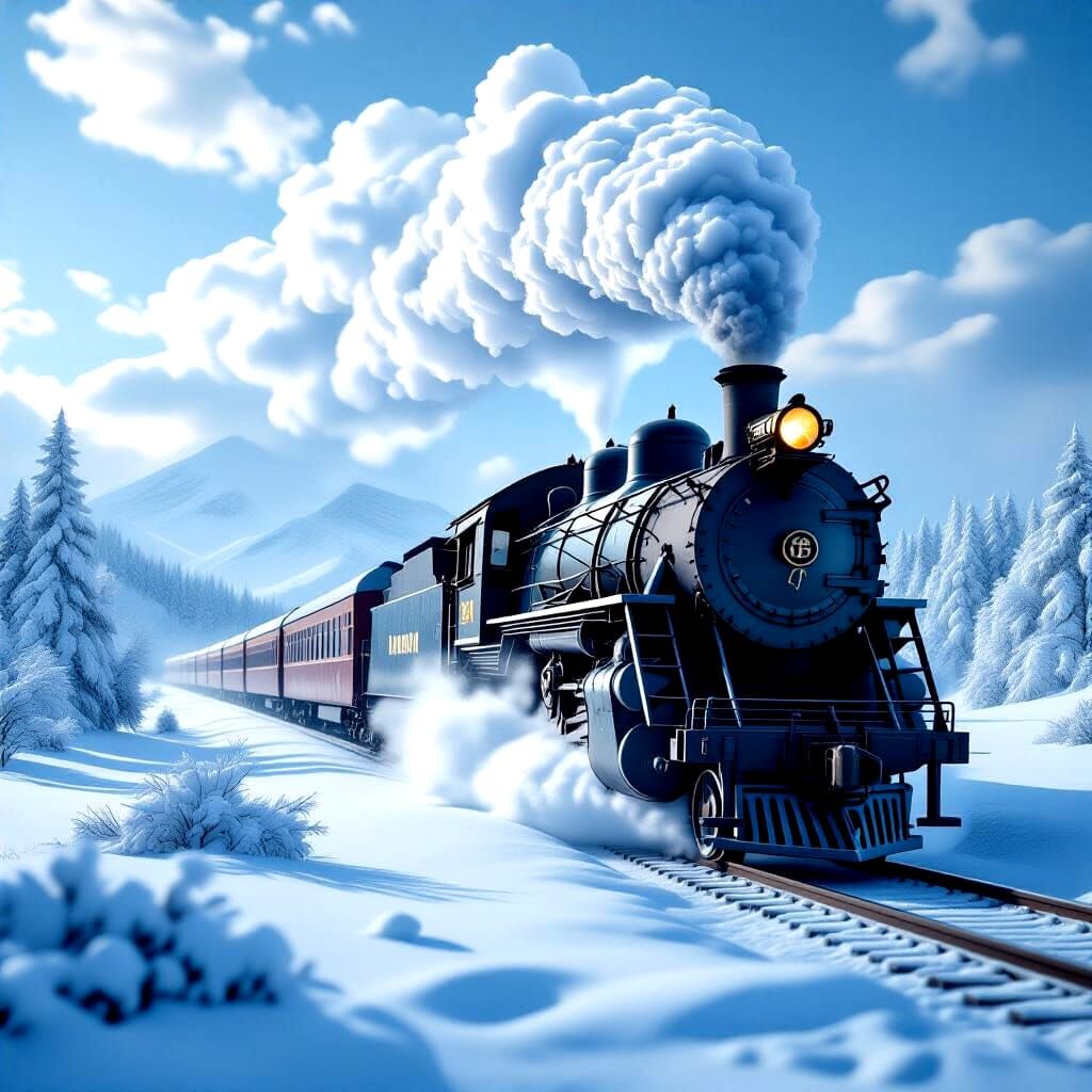 Ice Train Drives Through Autumn, Leaving Winter Behind