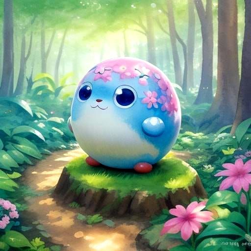 Adorable Chibi Creature Illustration