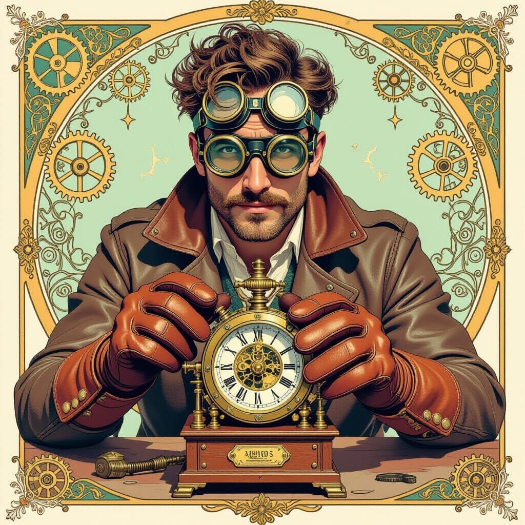 Inventor Sets Time Machine with Art Nouveau Details