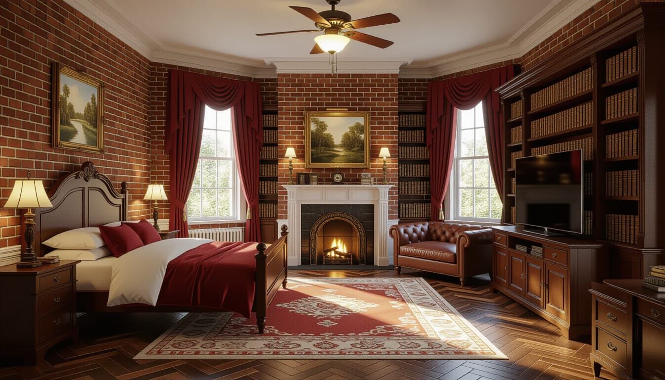 Luxurious Victorian Bedroom Digital Matte Painting