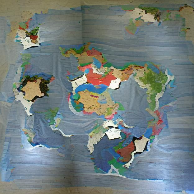 Detailed World Map Showing National Borders