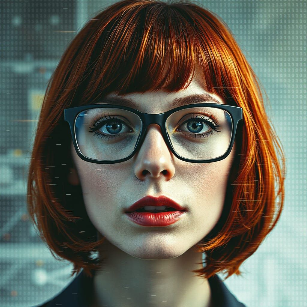 Glitch Art Portrait Reveals Fragmented Reality