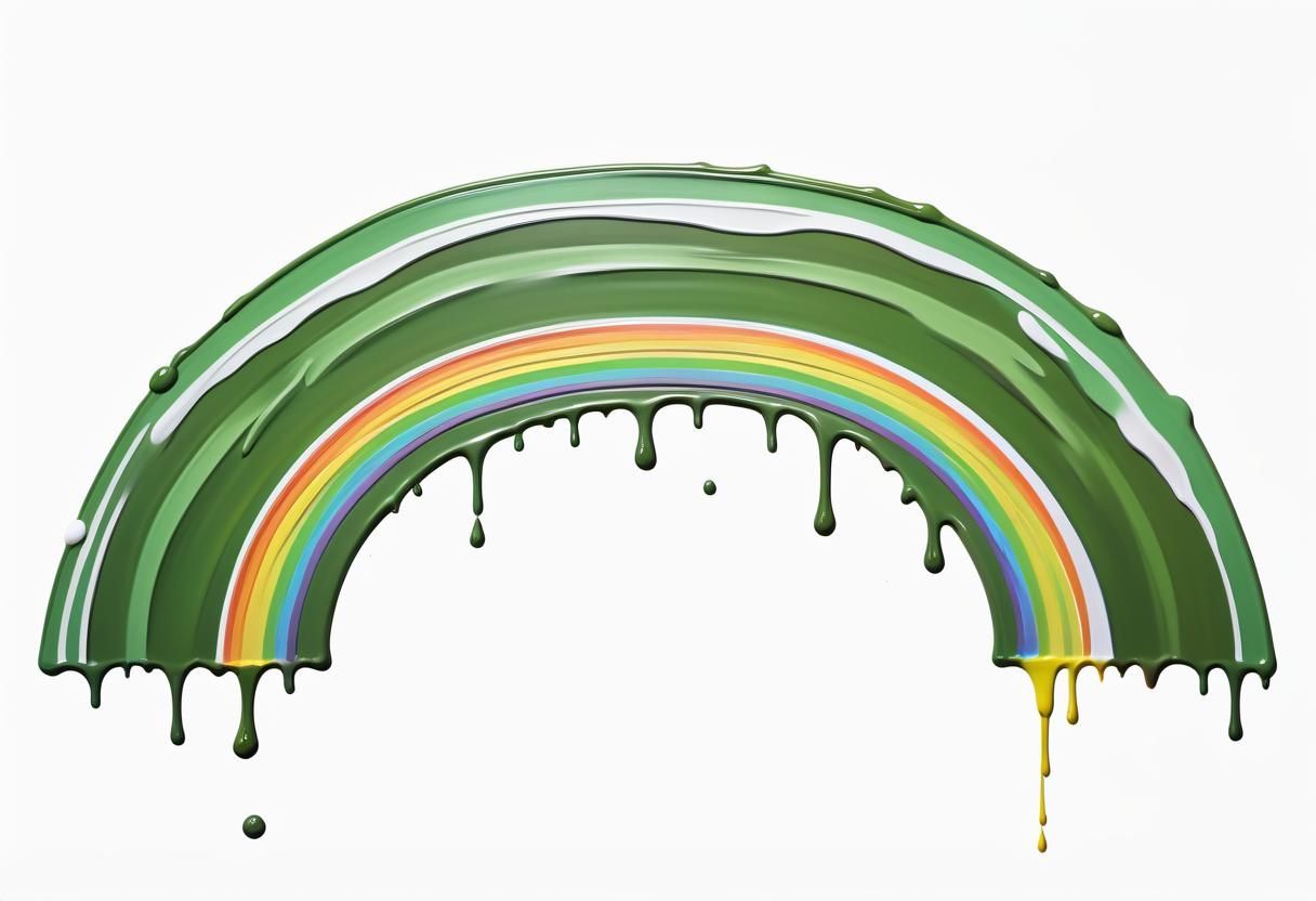 Vibrant Olive Green Oil Painting Masterpiece