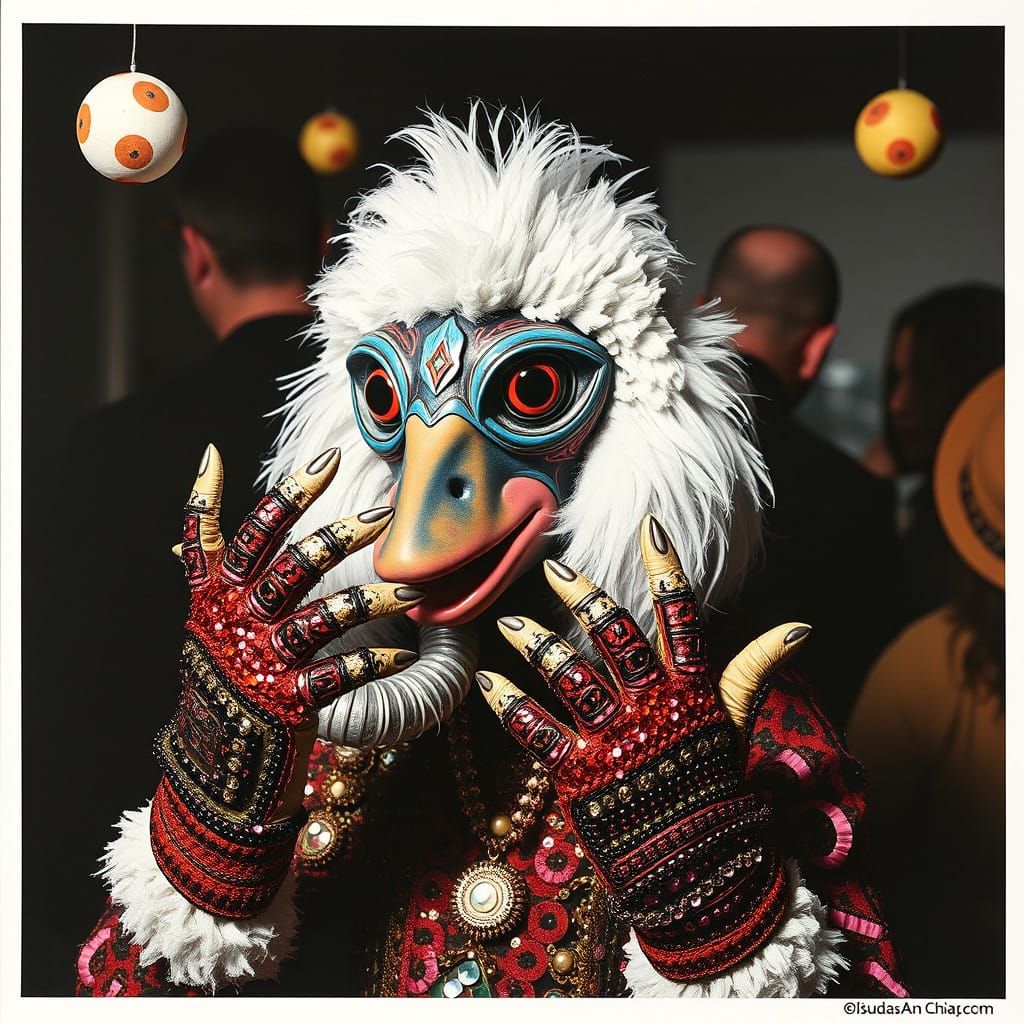 Vibrant Surrealist Celebration in Funky Style