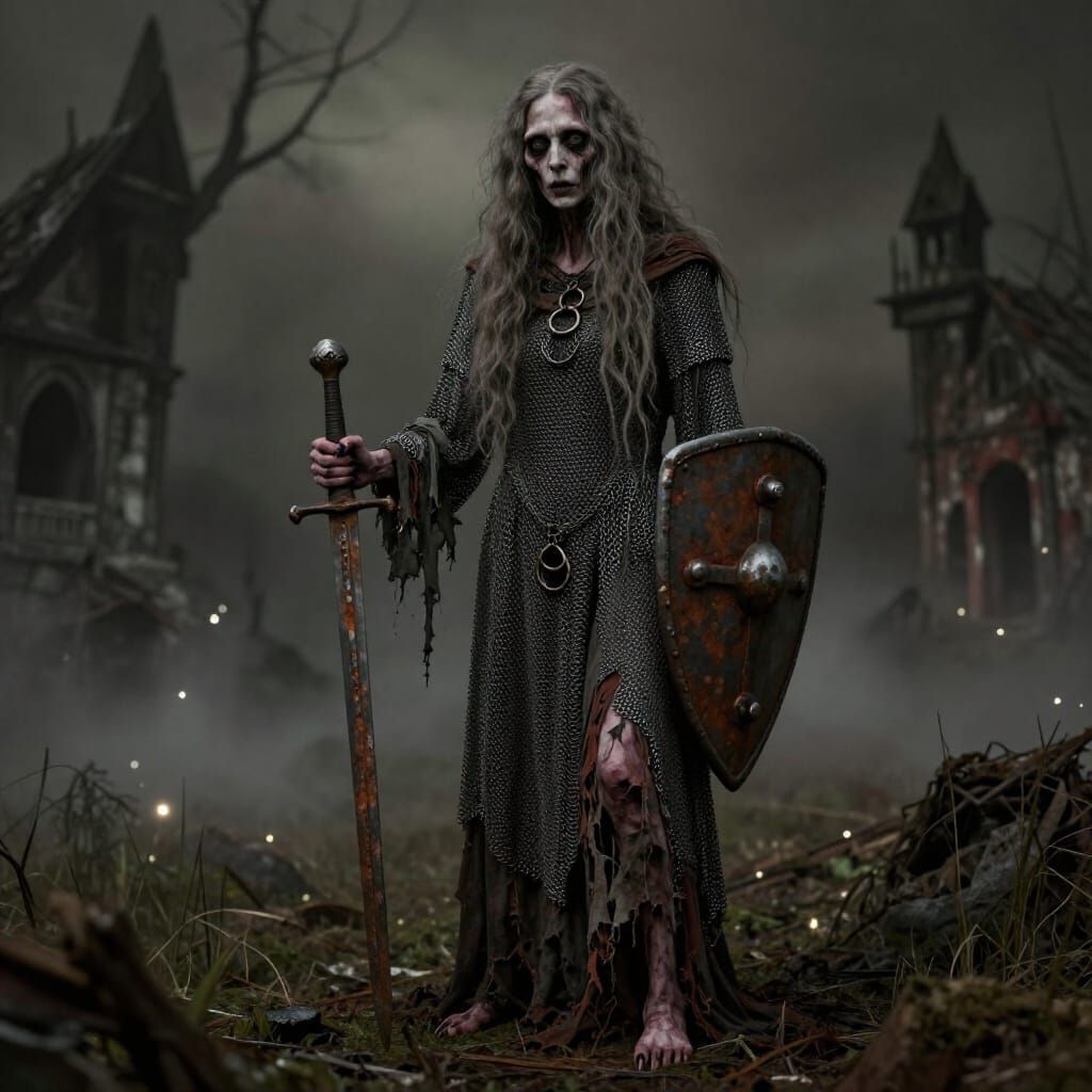 Slavic Vampire Warrior in Ancient Armor