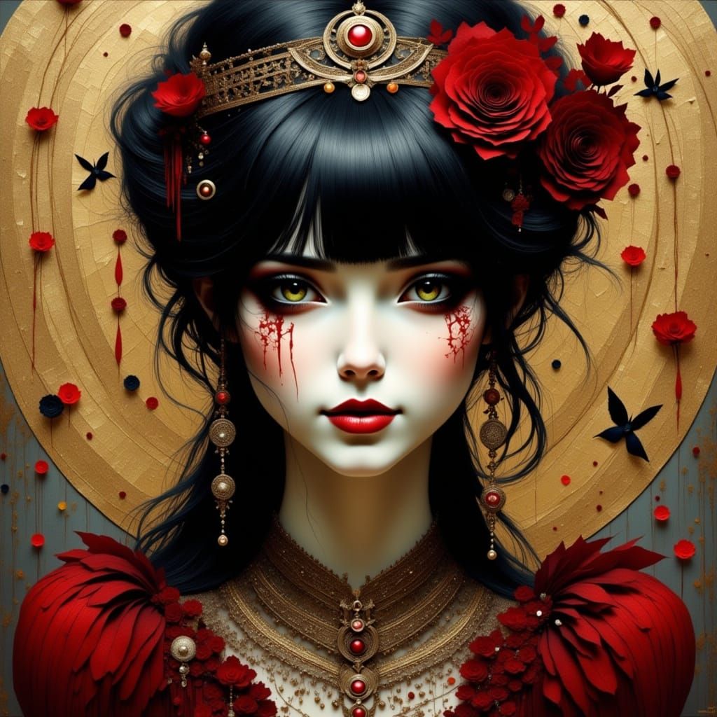 Stunning Punk Princess with Vivid Beauty