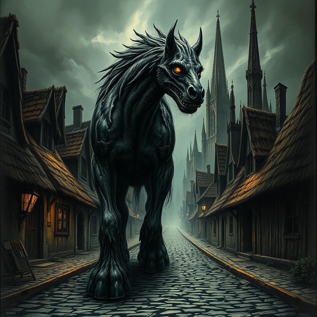 Terrifying Dog-Human Monster Stalks Medieval Village