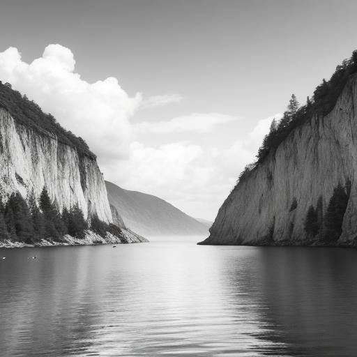 Abstract Black and White Composition