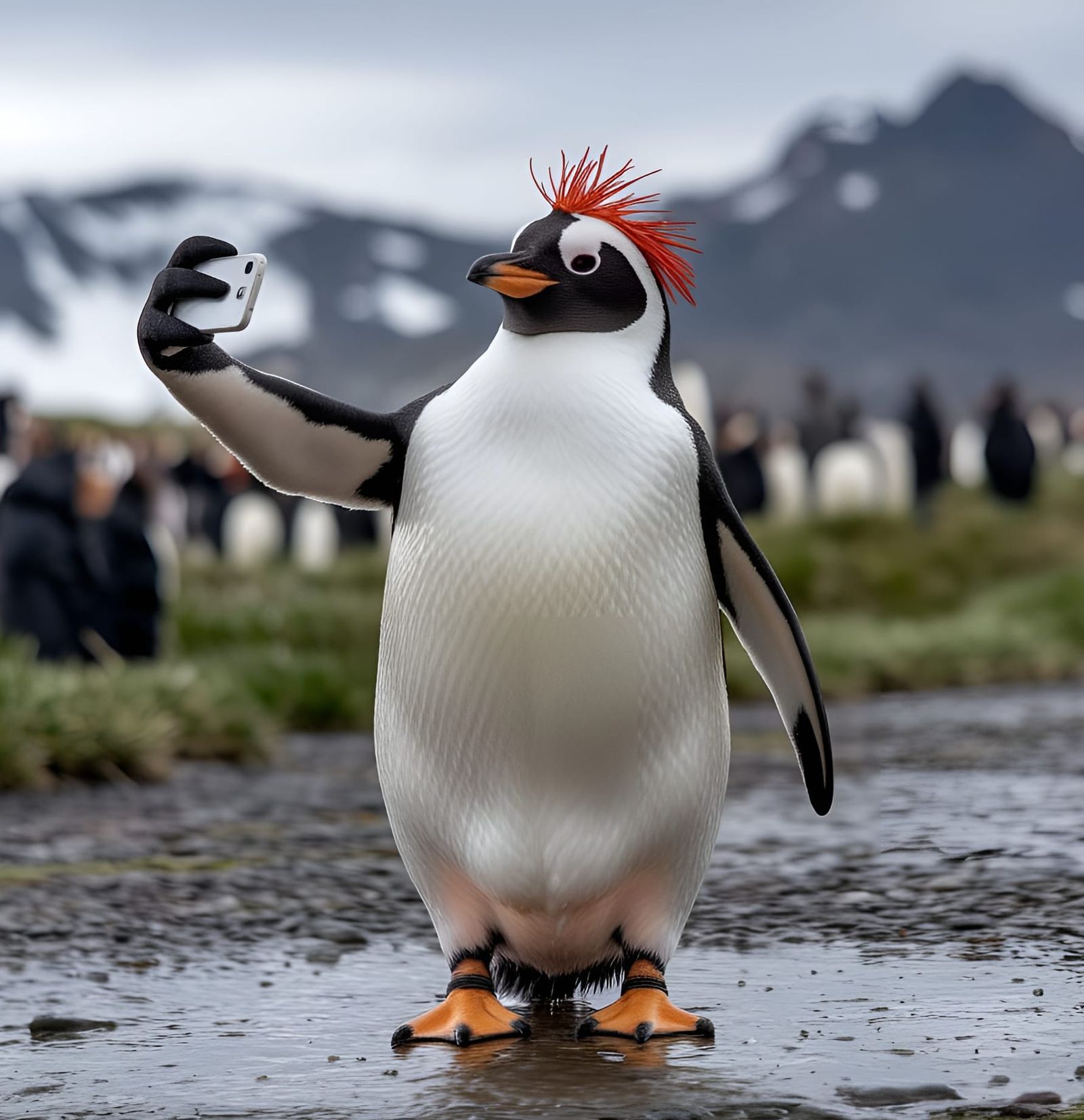 Penguin Takes a Funny Selfie
