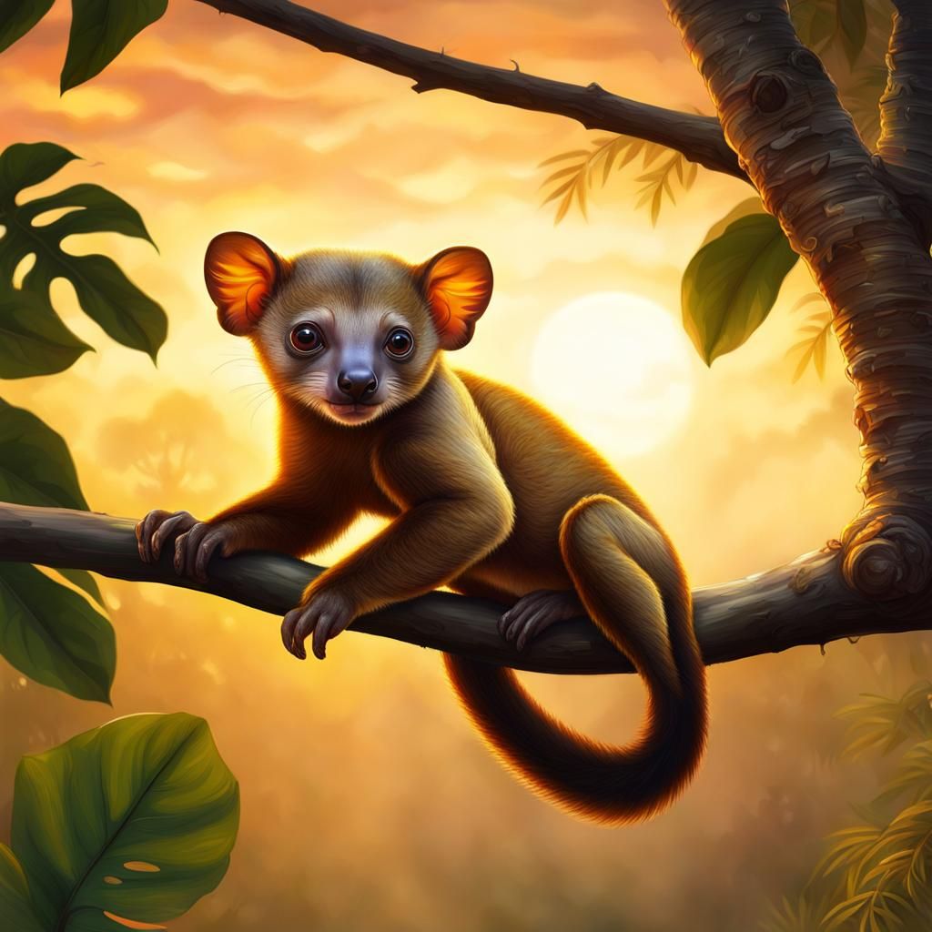 a cute kinkajou