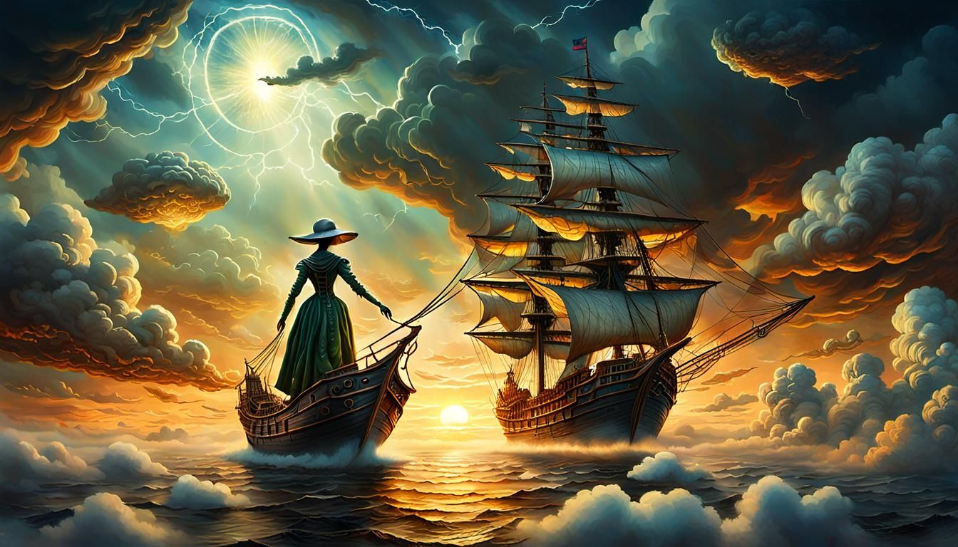 Alien Pulls Ship Through Sky: Magic Realism