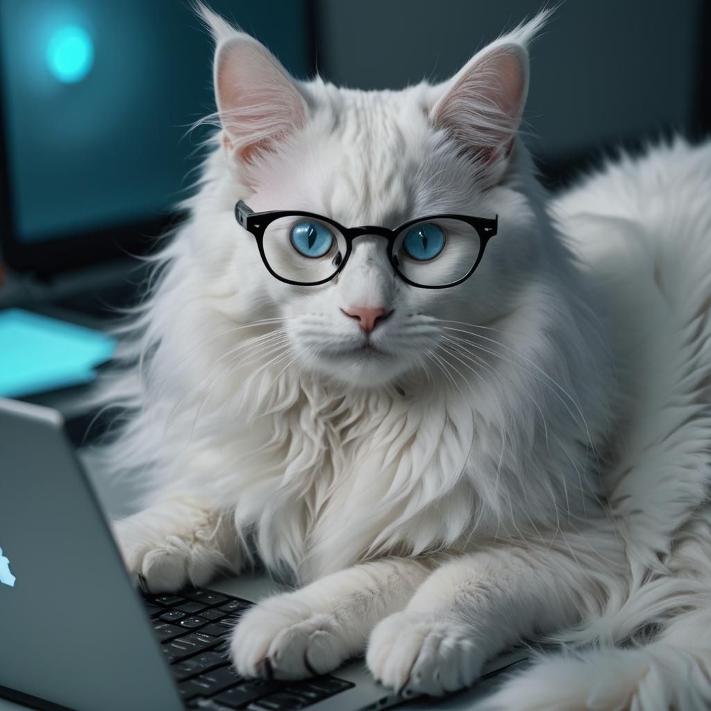 Angora Cat Coding in Film Noir Style